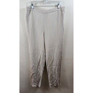 Worth New York Womens Size 16 Beige High Rise Lightweight Straight Leg Pants